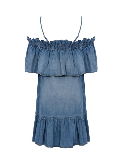 Abito midi Cenacolo in denim di cotone PINKO | 106564 A37KPJO